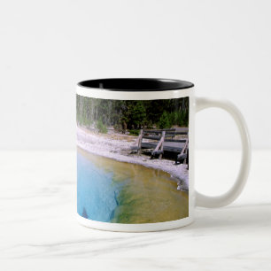 Noord-Amerika, Verenigde Staten, Wyoming, Yellowst Tweekleurige Koffiemok