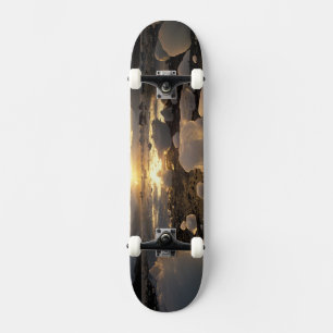Noord-Amerika, VS, Alaska, IJsbaai, IJsscape, Skateboard