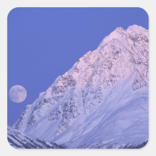 Noord-Amerika, VS, Alaska, Knik rivier, Vierkante Sticker