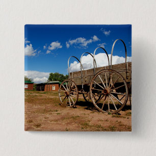 Noord-Amerika, VS, Arizona, Navajo-indiaan 2 Vierkante Button 5,1 Cm