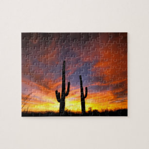 Noord-Amerika, VS, Arizona, Sonorawoestijn. Legpuzzel