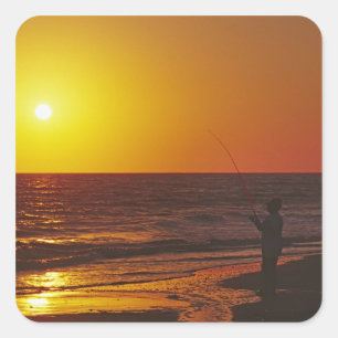 Noord-Amerika, VS, Florida, Sanibel Island. Vierkante Sticker