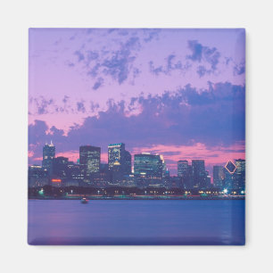 Noord-Amerika, VS, IL. Chicago silhouet bij scheme Magneet