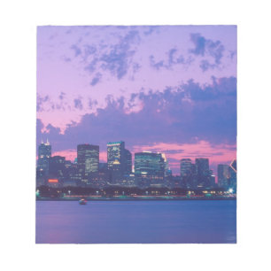 Noord-Amerika, VS, IL. Chicago silhouet bij scheme Notitieblok
