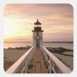 Noord-Amerika, VS, Massachusetts, Nantucket 4 Vierkante Sticker