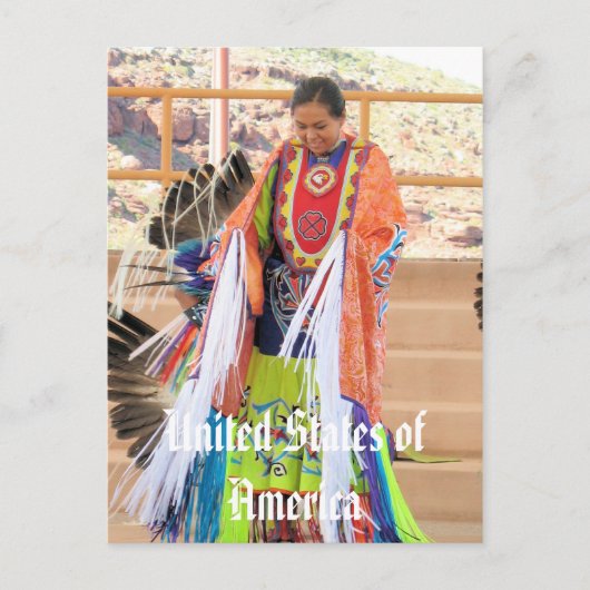 Noord-Amerikaans Indiaas briefkaart (Voorkant)