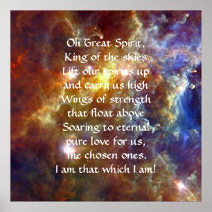 Noord-Amerikaans Indiaas gebed Poster