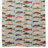 Noord-Amerikaans vispatroon Douchegordijn (Voorkant)