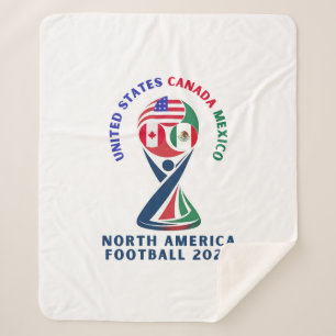 Noord-Amerikaans Voetbal 2026 VS Canada Mexico Sherpa Deken