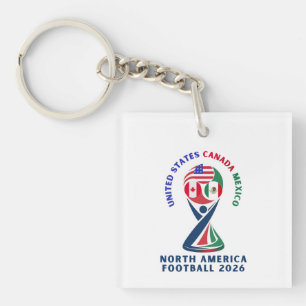 Noord-Amerikaans Voetbal 2026   VS Canada Mexico Sleutelhanger