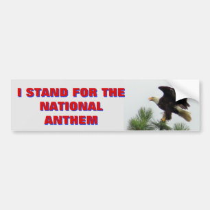 Noord-Amerikaanse adelaar ik sta voor het volkslie Bumpersticker