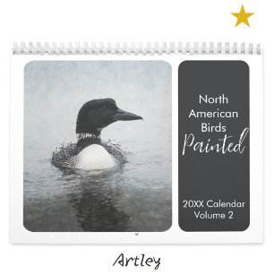 Noord-Amerikaanse geschilderde vogels vogelen wild Kalender