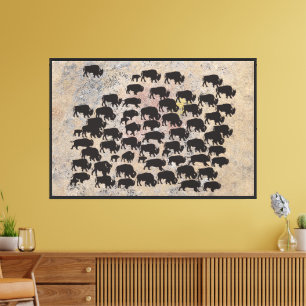 Noord-Amerikaanse Heilige Bizon Canvasprint Canvas Afdruk