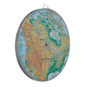 Noord-Amerikaanse kaart Dartbord (Voorkant Links)
