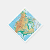 Noord-Amerikaanse kaart Servetten (Hoek)