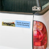 Noord-Amerikaanse P-51D Mustang Bumpersticker (Op Truck)