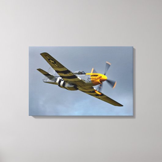 Noord-Amerikaanse P-51D Mustang 'Ferocious Frankie Canvas Afdruk (Voorkant)