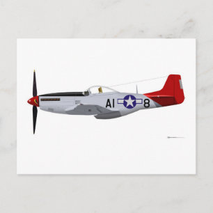 Noord-Amerikaanse P-51D Mustang Tuskegee Airmen Briefkaart