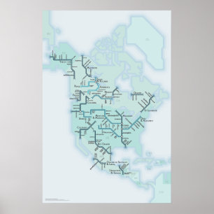 Noord-Amerikaanse rivieren Poster
