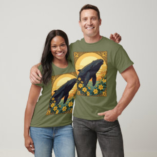 Noord-Atlantische Noordkaper en Gele Jasminium T-shirt