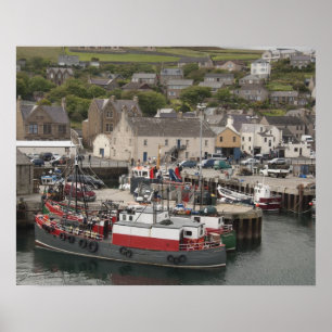 Noord-Atlantische waterhaven van Stromness Poster