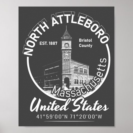 NOORD-ATTLEBORO - MASSACHUSETTEN POSTER (Voorkant)