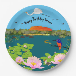 Noord-Australisch tropisch landschap, kleurrijk Papieren Bordje