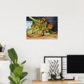 Noord - Bloemen, Fruit, Palmyra Palm, Java 1870 Poster (Thuiskantoor)