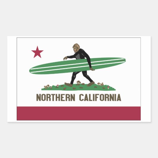 Noord-Californië Rechthoekige Sticker (Voorkant)