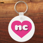 Noord Carolina heet roze hart - Ik hou van nc Sleutelhanger (Voorkant)