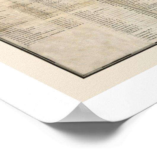 Noord-Carolina Railroad Map 1900 Poster (Hoek)