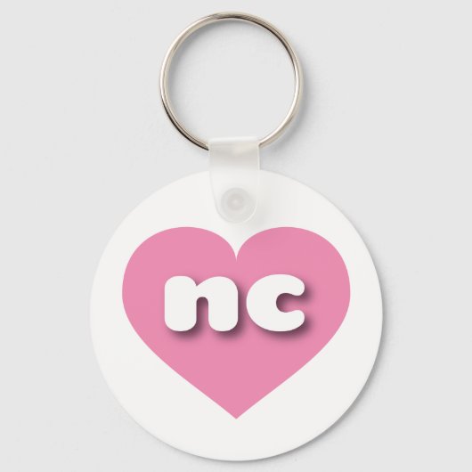 Noord-Carolina roze hart - Ik hou van nc Sleutelhanger (Voorkant)