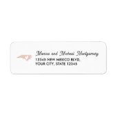 NOORD CAROLINA State Map met hart - ELK KLEUR Etiket (Voorkant)