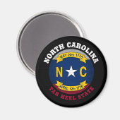 NOORD CAROLINA TAR HEEL STATE FLAG MAGNEET (Voorkant / Achterkant)