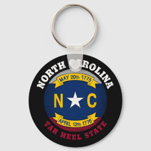NOORD CAROLINA TAR HEEL STATE FLAG SLEUTELHANGER