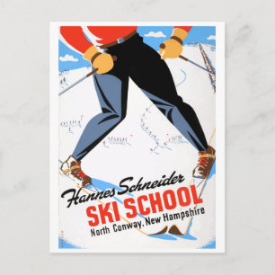 Noord-Conway New Hampshire Skiing Travel Briefkaart