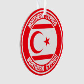 Noord-Cyprus Ronde Emblem Ornament (voorkant)