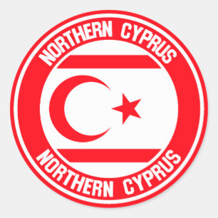 Noord-Cyprus Ronde Emblem Sticker
