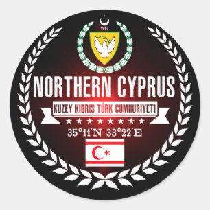 Noord-Cyprus Ronde Sticker