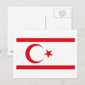 Noord-Cyprus Vlag Briefkaart (Voorkant / Achterkant)