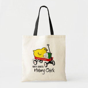 Noord Dakota mobiele notarchick Red Wagon Tote Bag