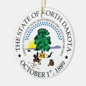 Noord-Dakota-teken Keramisch Ornament (Links)