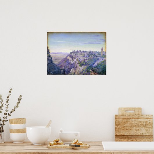 noord - een schilderij van het fort poster (Keuken)