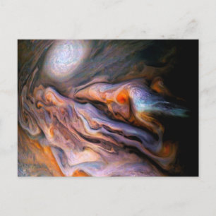Noord-gematigde gordel Jupiter Swirling Clouds Briefkaart