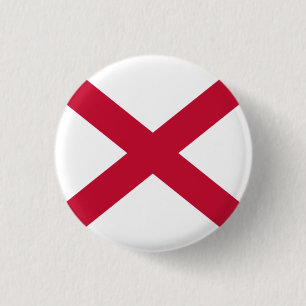 Noord-Ierland badge - Red Saltire on White Ronde Button 3,2 Cm