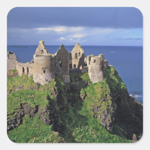 Noord-Ierland, County Antrim, Dunluce Vierkante Sticker