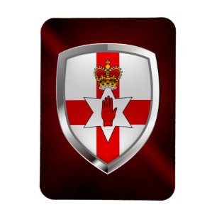 Noord-Ierland Metallic Emblem Magneet