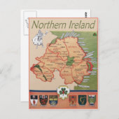 Noord-Ierland retro Briefkaart (Voorkant / Achterkant)