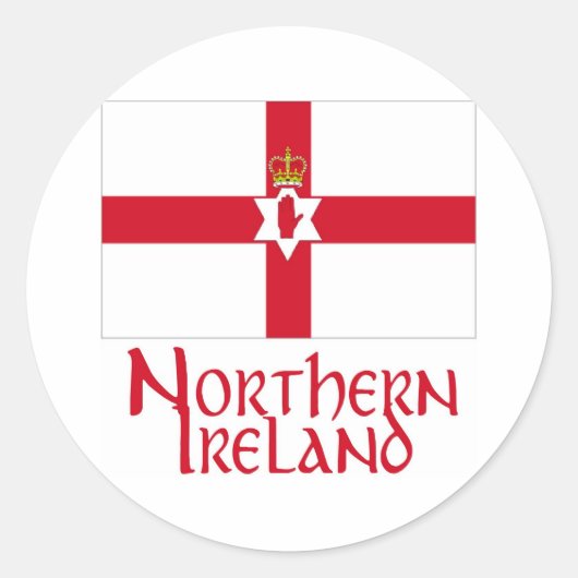Noord-Ierland Ronde Sticker (Voorkant)