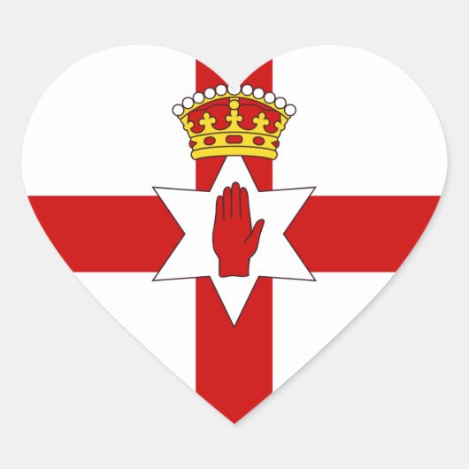 Noord-Ierland ulster vlag Hart Sticker (Voorkant)